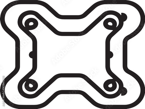 Clean furniture protector design in modern stylish line art