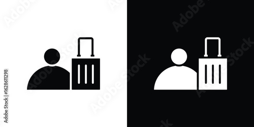 Guest icon. simple glyph icon. Vector solid isolated black illustration.