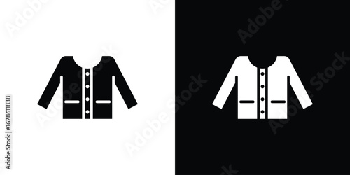 Female sweater icon. simple glyph icon. Vector solid isolated black illustration.