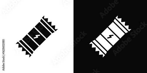 Energy bar icon. simple glyph icon. Vector solid isolated black illustration.