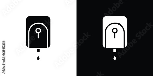 Electrical soap box icon. simple glyph icon. Vector solid isolated black illustration.