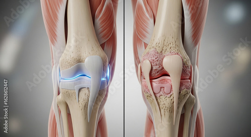 Medical Visualization: Arthritis of the Knee Joint.