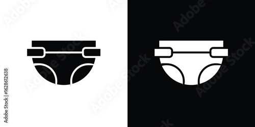 diaper icon. simple glyph icon. Vector solid isolated black illustration.