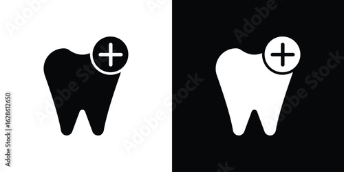 Dental care icon. simple glyph icon. Vector solid isolated black illustration.