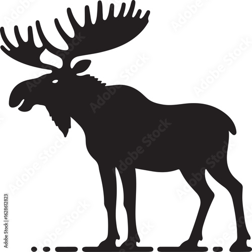 Majestic moose illustration isolated on white background