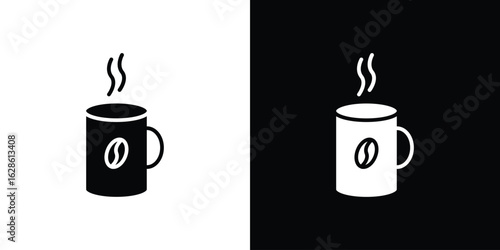 Coffee mug icon. simple glyph icon. Vector solid isolated black illustration.