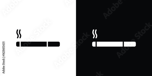 Cigarette icon. simple glyph icon. Vector solid isolated black illustration.