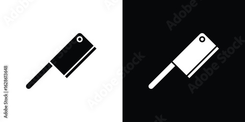 Chopper knife icon. simple glyph icon. Vector solid isolated black illustration.