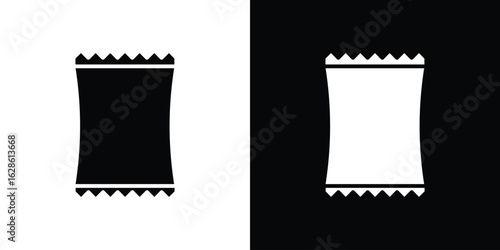Chips bag icon. simple glyph icon. Vector solid isolated black illustration.