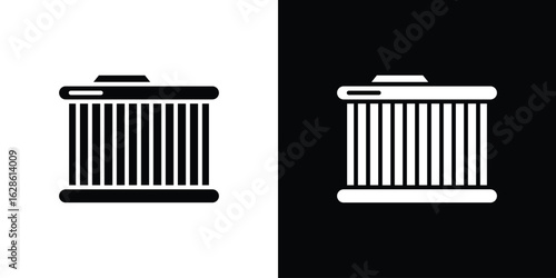 car radiator icon. simple glyph icon. Vector solid isolated black illustration.