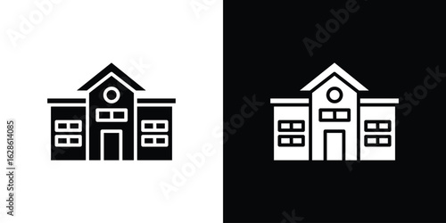 Campus icon. simple glyph icon. Vector solid isolated black illustration.