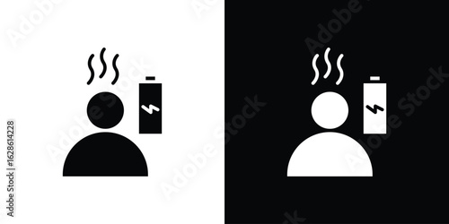 Burnout icon. simple glyph icon. Vector solid isolated black illustration.