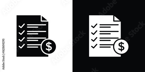 Budget planning icon. simple glyph icon. Vector solid isolated black illustration.