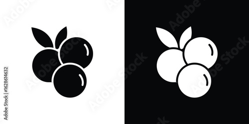 Blueberry icon. simple glyph icon. Vector solid isolated black illustration.