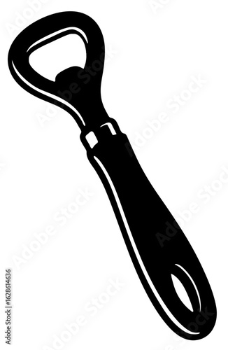 Bottle opener design with a sleek handle Generative AI