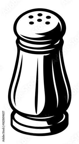 Classic salt shaker graphic in bold vector design Generative AI