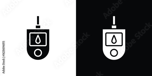 Blood sugar test icon. simple glyph icon. Vector solid isolated black illustration.