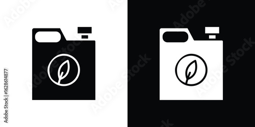 Biofuel canister icon. simple glyph icon. Vector solid isolated black illustration.