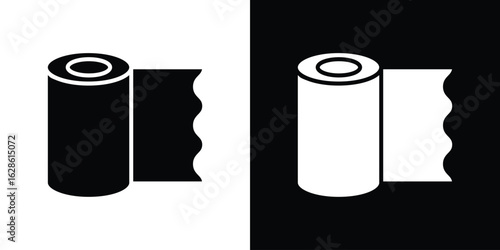 Bandage roll icon. simple glyph icon. Vector solid isolated black illustration.