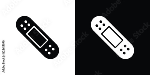 Band aid icon. simple glyph icon. Vector solid isolated black illustration.