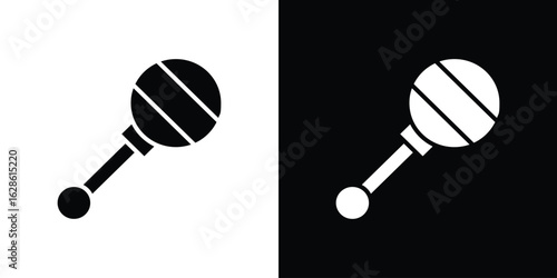 baby rattle icon. simple glyph icon. Vector solid isolated black illustration.