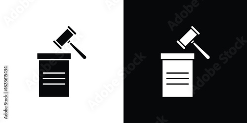 Auction icon. simple glyph icon. Vector solid isolated black illustration.