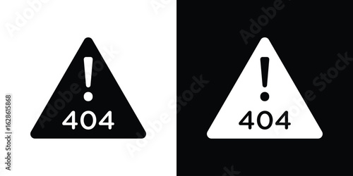 404 Error icon. simple glyph icon. Vector solid isolated black illustration.