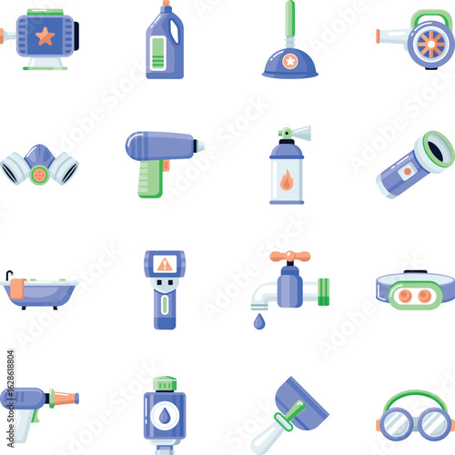 Plumbing Icon Art Set 