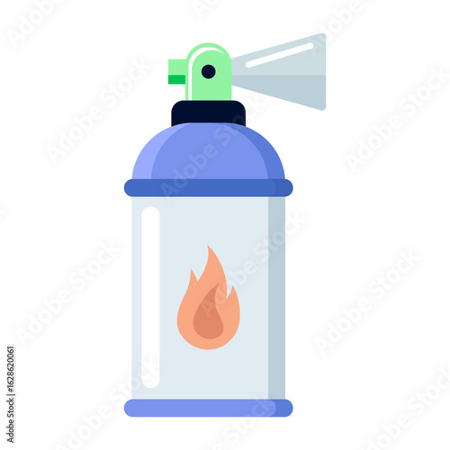 A flat style icon depicting fire torch