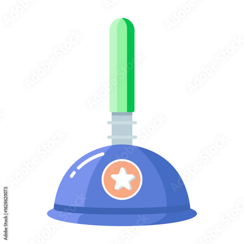 A flat style icon showing plunger