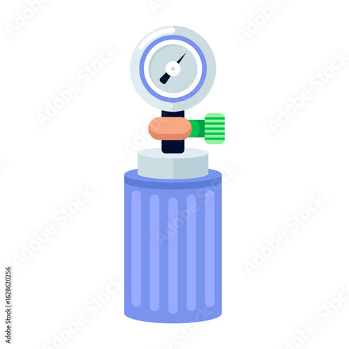 A flat style icon depicting pressure valve