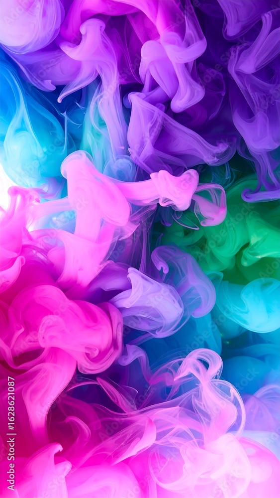 Fototapeta premium Vibrant ink swirling in water