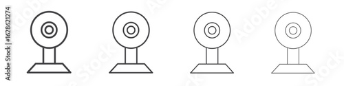 Webcam icon symbol pictogram. outline black style