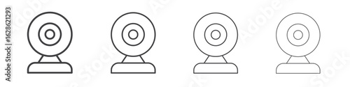 Web camera icon symbol pictogram. outline black style