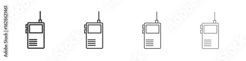 Walkie talkie icon symbol pictogram. outline black style