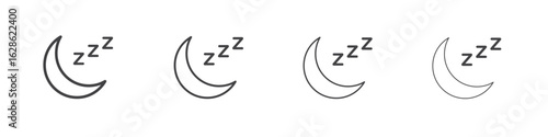Sleep icon symbol pictogram. outline black style