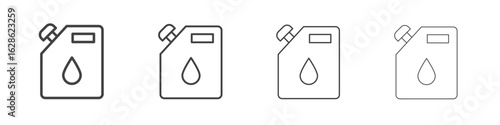 petrol icon symbol pictogram. outline black style