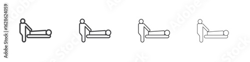 Massage icon symbol pictogram. outline black style