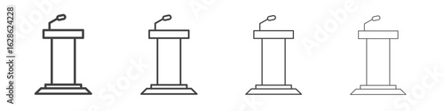 Lectern icon symbol pictogram. outline black style