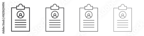 Job description icon symbol pictogram. outline black style