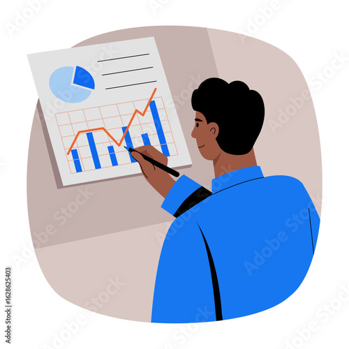 A flat style illustration representing hospital receptionist