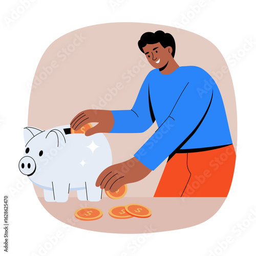 A flat style illustration representing house protection