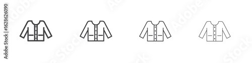Female sweater icon symbol pictogram. outline black style