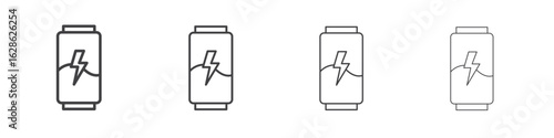 Energy drink icon symbol pictogram. outline black style