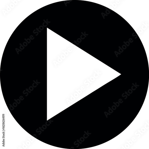 video player icon, play button vector
