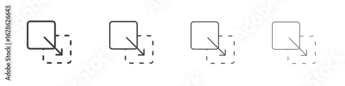 Drag and drop icon symbol pictogram. outline black style