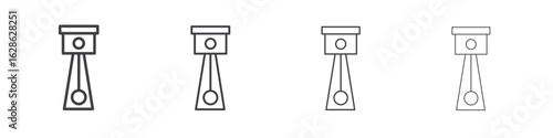 Car Piston icon symbol pictogram. outline black style