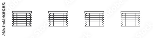 Blinds icon symbol pictogram. outline black style