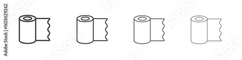 Bandage roll icon symbol pictogram. outline black style
