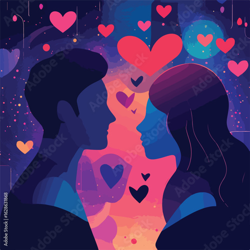 Soulmate love connecting dreams concept